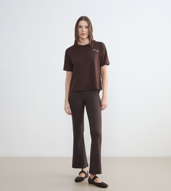 اٍل سي واي كيكي maternity-curation - بني داكن Short Sleeve T-Shirts