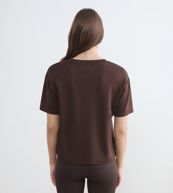 اٍل سي واي كيكي maternity-curation - بني داكن Short Sleeve T-Shirts