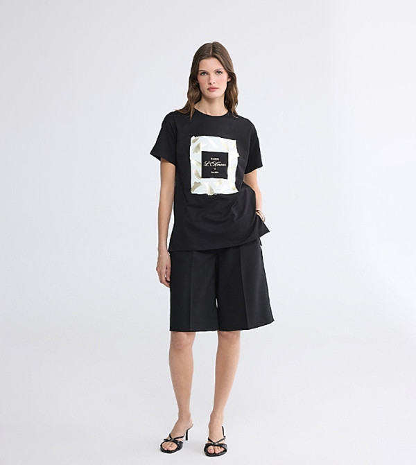 اٍل سي واي كيكي  تيشيرتات كاجوال - أسود Short Sleeve T-Shirts