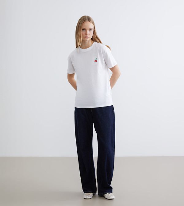 LC Waikiki  T-Shirts - White Short Sleeve T-Shirts