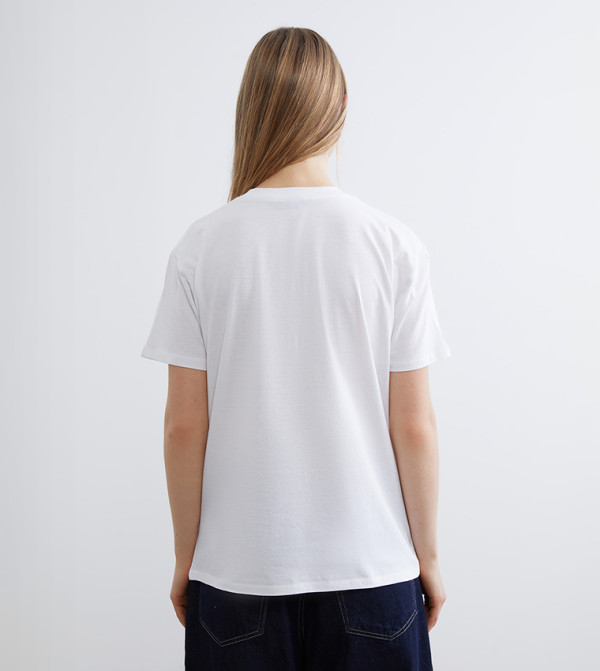 LC Waikiki  T-Shirts - White Short Sleeve T-Shirts