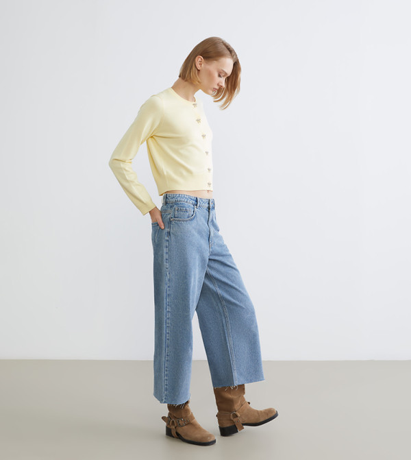 اٍل سي واي كيكي بناطيل جينز - أزرق Wide Leg Jeans