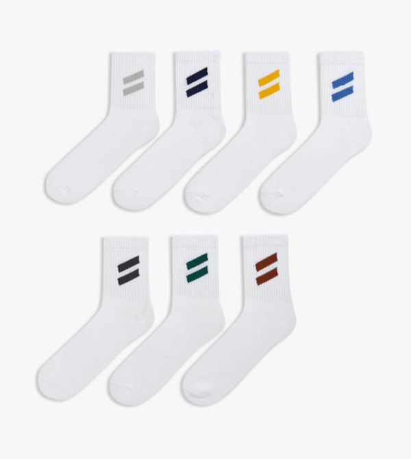 اٍل سي واي كيكي  جوارب لنصف الساق  - أبيض Calf Length Socks