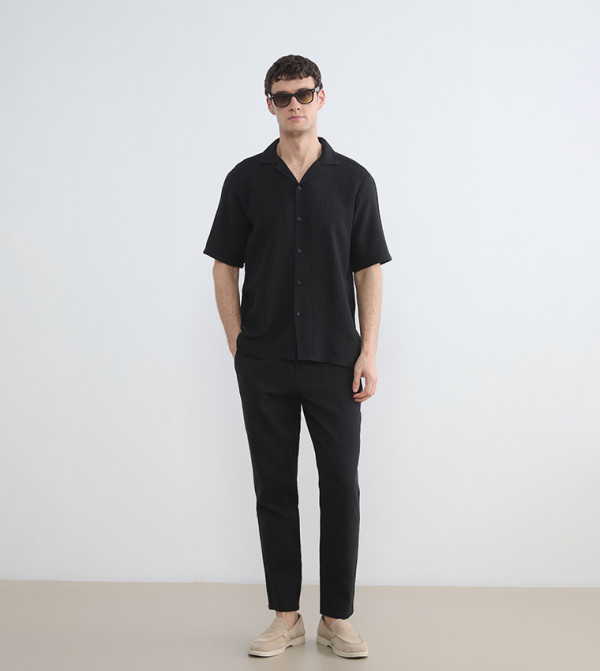 LC Waikiki  Shirts - BLACK Short Sleeves