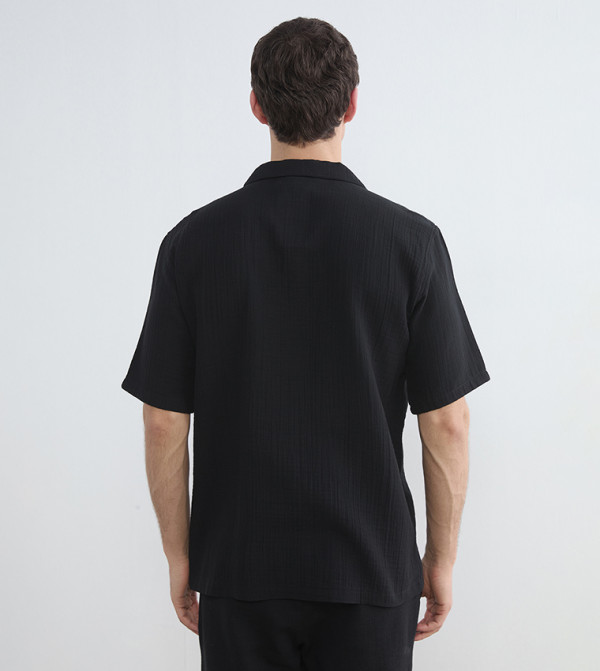 LC Waikiki  Shirts - BLACK Short Sleeves