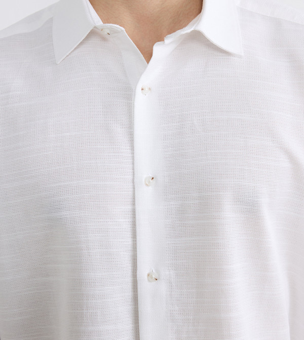 LC Waikiki Shirts - Ecru Short Sleeves