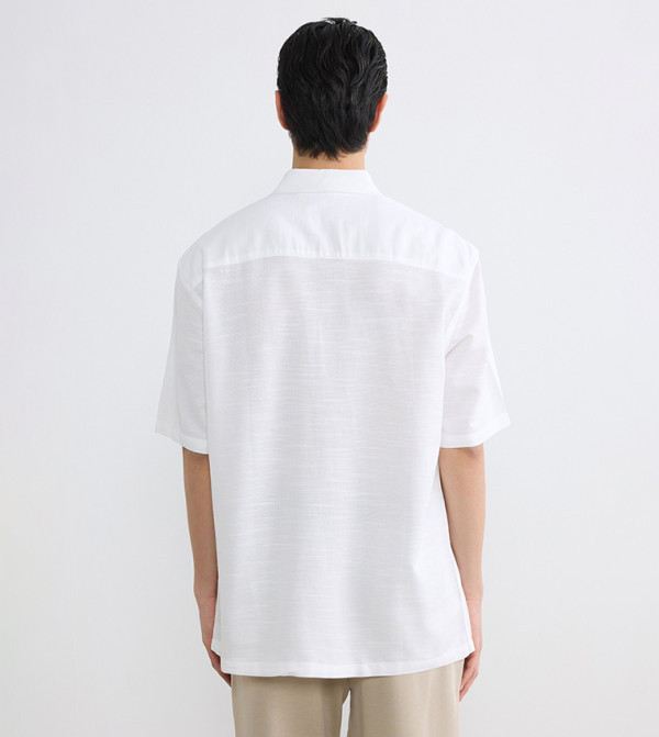 LC Waikiki Shirts - Ecru Short Sleeves