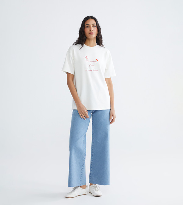 LC Waikiki  T-Shirts - White Short Sleeve T-Shirts