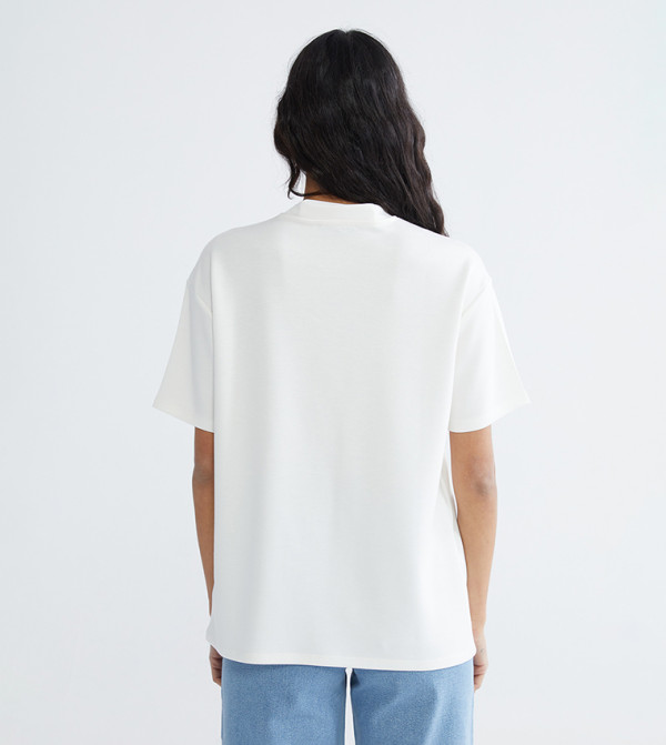 LC Waikiki  T-Shirts - White Short Sleeve T-Shirts