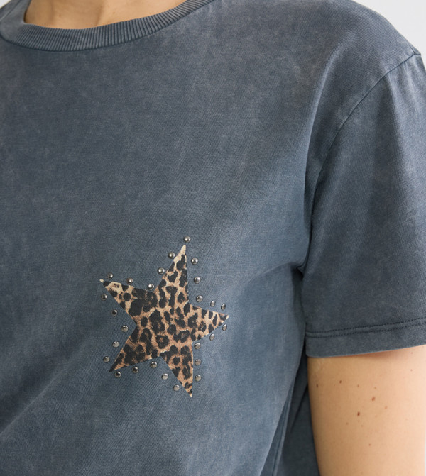 اٍل سي واي كيكي  تيشيرتات  كم قصير  - رمادي Short Sleeve T-Shirts