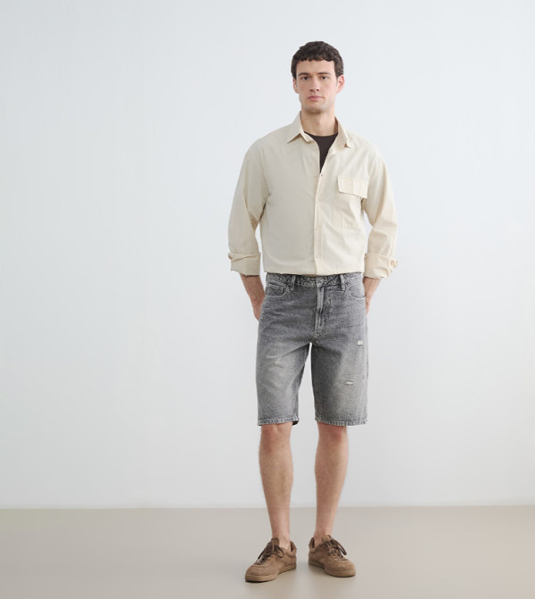 LC Waikiki  Shorts - Grey Casual Shorts