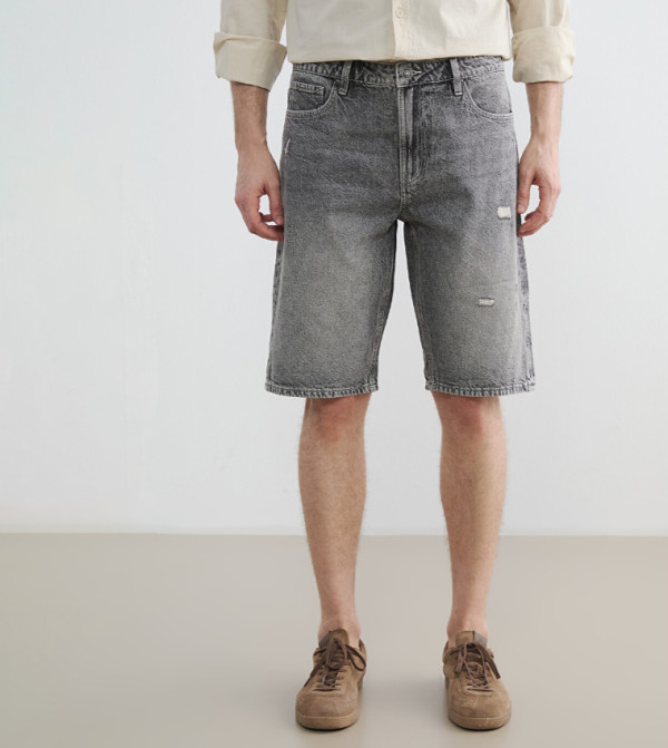 LC Waikiki  Shorts - Grey Casual Shorts