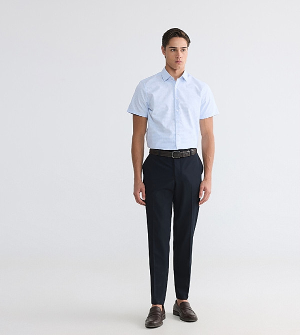 LC Waikiki  Formal Shirts - Blue Short Sleeves