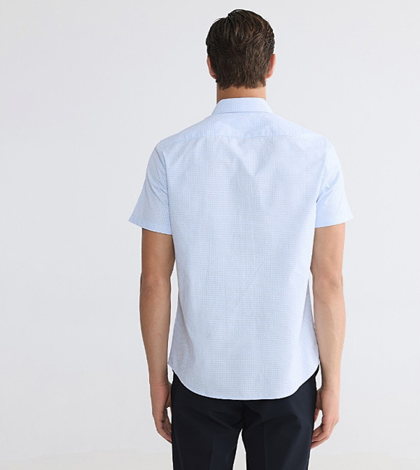 LC Waikiki  Formal Shirts - Blue Short Sleeves
