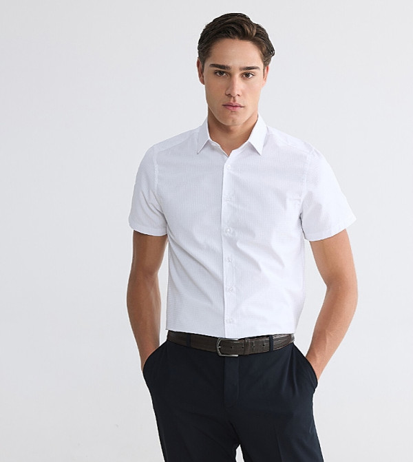 LC Waikiki  Formal Shirts - White Short Sleeves