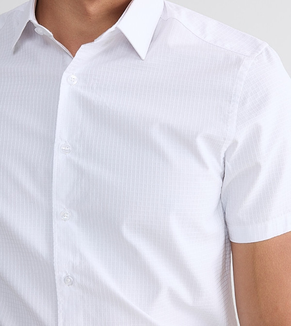 LC Waikiki  Formal Shirts - White Short Sleeves
