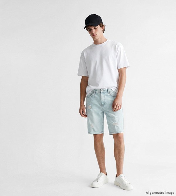اٍل سي واي كيكي  ملابس - نيلي  Denim shorts