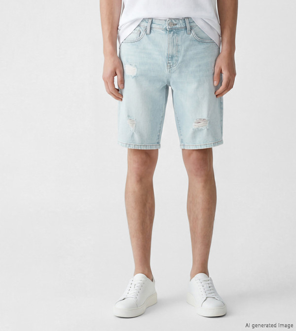 اٍل سي واي كيكي  ملابس - نيلي  Denim shorts