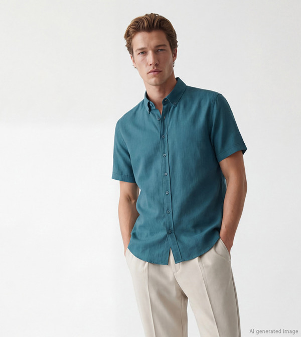 LC Waikiki LC Waikiki - Teal Short Sleeves