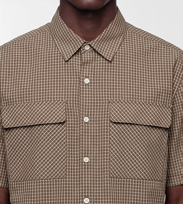 LC Waikiki heritage-tartan - Brown Short Sleeves