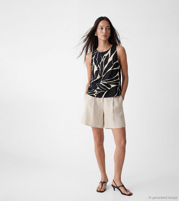 اٍل سي واي كيكي  توبات بلا أكمام  - أسود Sleeveless Tops