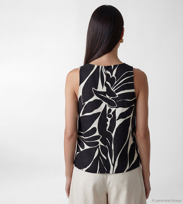 اٍل سي واي كيكي  توبات بلا أكمام  - أسود Sleeveless Tops