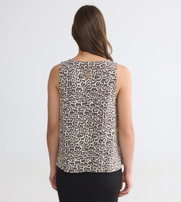 اٍل سي واي كيكي  توبات بلا أكمام  - بني  Sleeveless Tops
