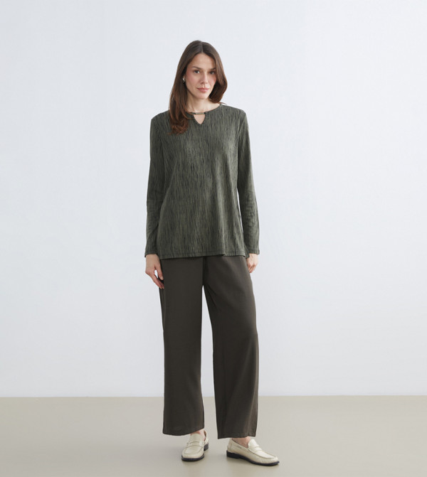 LC Waikiki  Pants & Leggings - DARK KHAKI Casual Pants