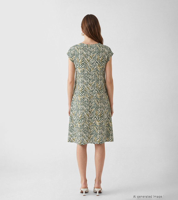 اٍل سي واي كيكي pretty-in-prints-w - بيج Midi Dresses