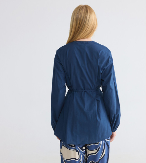 LC Waikiki the-high-neck-shift - Blue Tunics