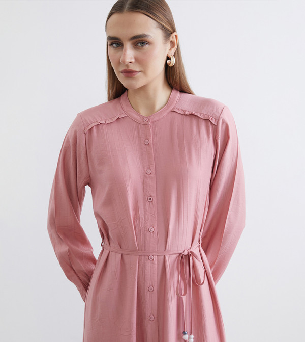 LC Waikiki  Dresses - Pink Shirt & T-Shirt Dresses