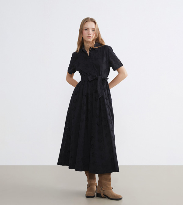 LC Waikiki Casual Dresses - BLACK Shirt & T-Shirt Dresses