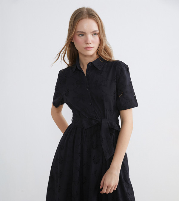 LC Waikiki Casual Dresses - BLACK Shirt & T-Shirt Dresses