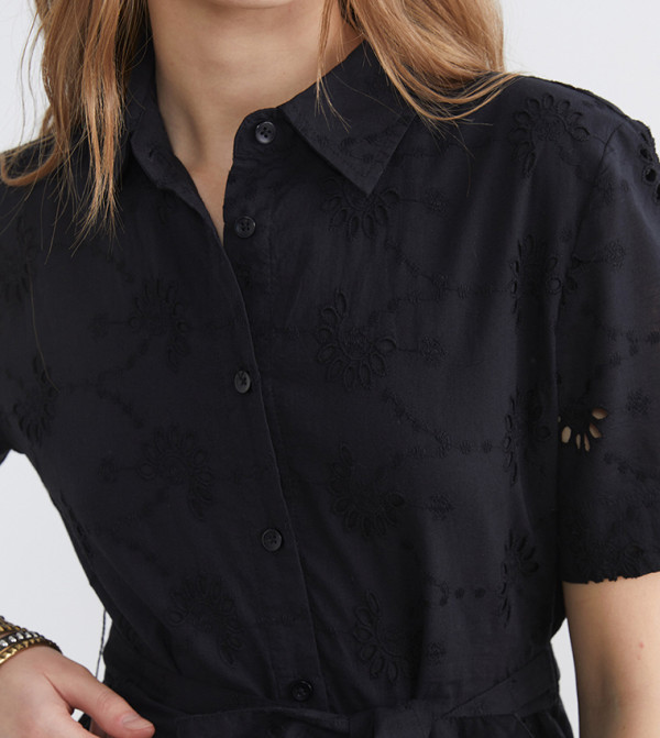 LC Waikiki Casual Dresses - BLACK Shirt & T-Shirt Dresses
