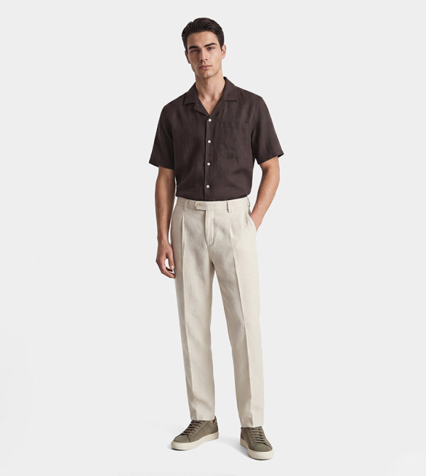 LC Waikiki Shirts - Brown Short Sleeves