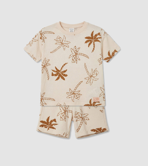 LC Waikiki  T-shirts & Bottoms - Beige T-shirts & Bottoms