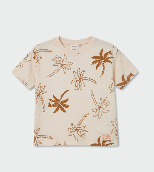 LC Waikiki  T-shirts & Bottoms - Beige T-shirts & Bottoms