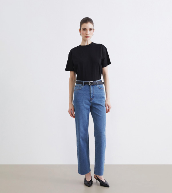 اٍل سي واي كيكي  بناطيل جينز - نيلي  Straight Jeans