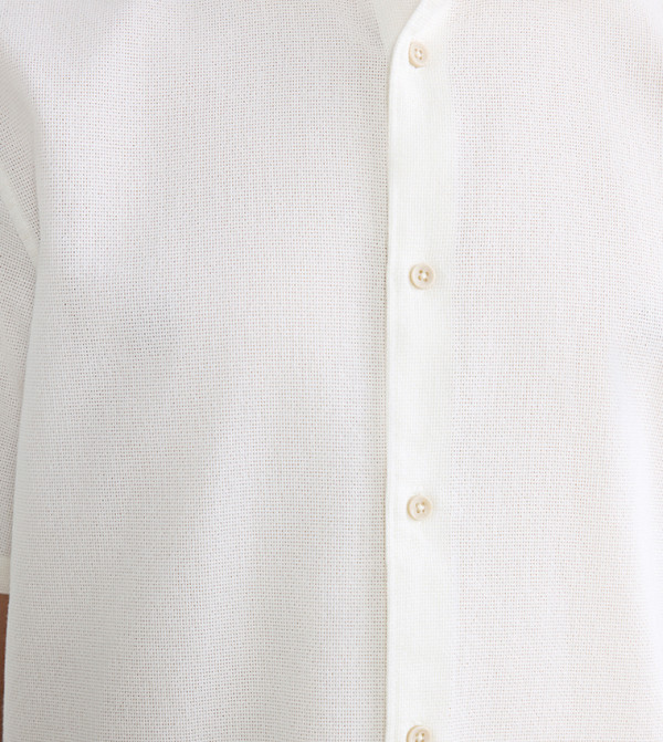 LC Waikiki  Casual Shirts - Ecru Short Sleeves