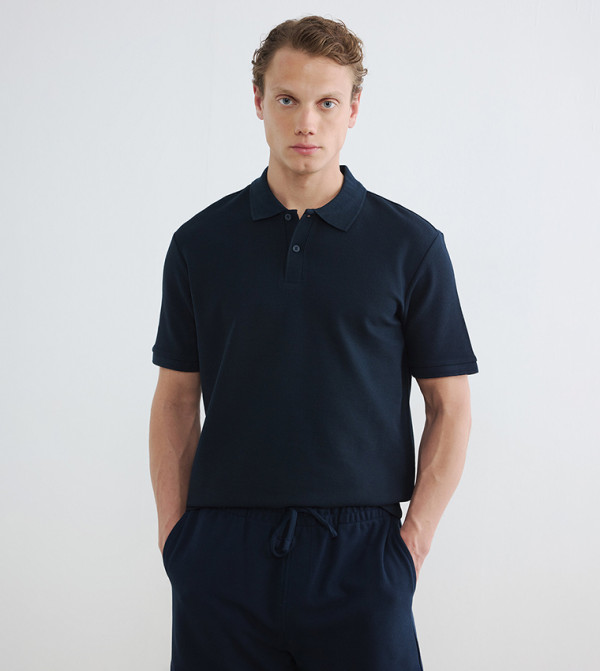 LC Waikiki  Clothing - Navy Polo T-shirts