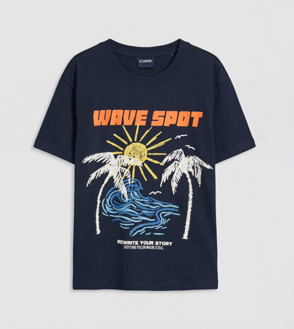 LC Waikiki  resort-vacation-sets - Navy Top & Shorts