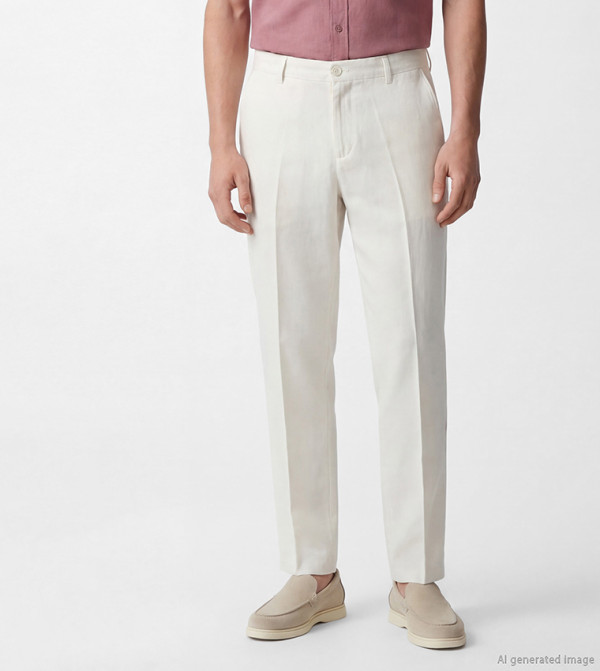 LC Waikiki  summer-office-tailoring - LIGHT GREY Casual Pants