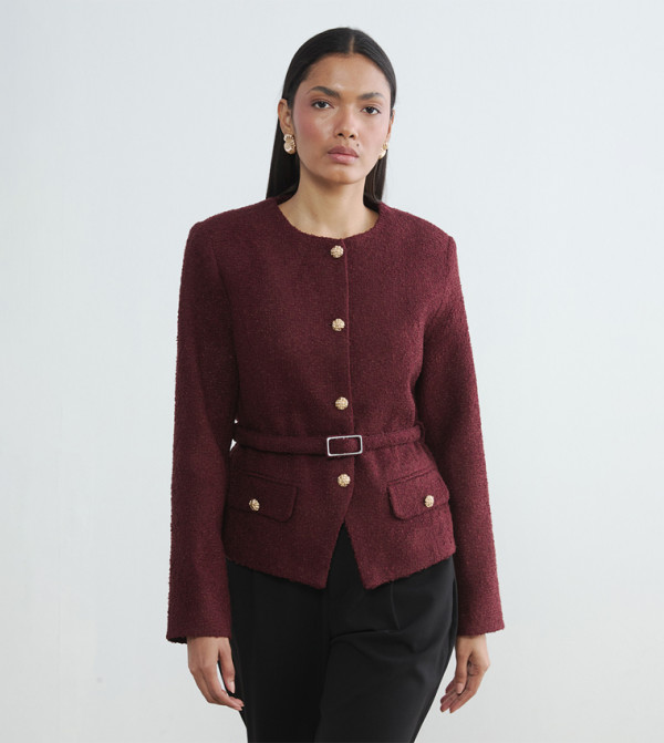 اٍل سي واي كيكي جاكيتات ومعاطف - بني محمر جاكيتات كاجوال