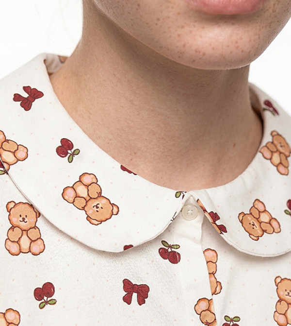 اٍل سي واي كيكي  أطقم بيجاما  - بيج Pyjama Set