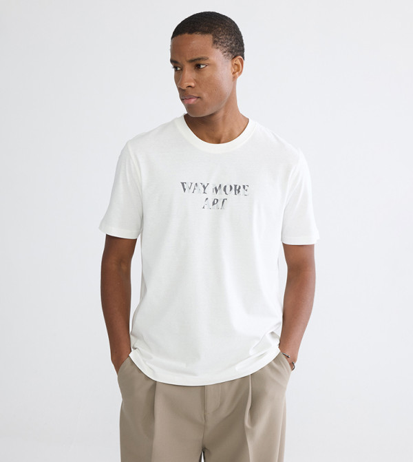 اٍل سي واي كيكي اٍل سي واي كيكي - بيج فاتح  Round Neck T-Shirts