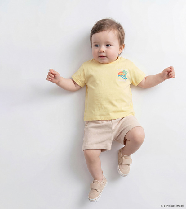 اٍل سي واي كيكي  shorts-sets-and-co-ords - أصفر بلايز وشورتات