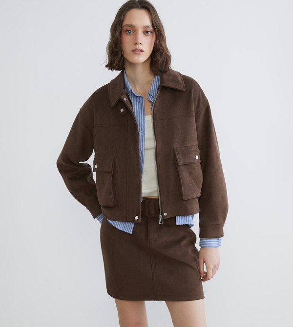 LC Waikiki  Puffer & Quilted Jackets - Brown Puffer & Quilted Jackets