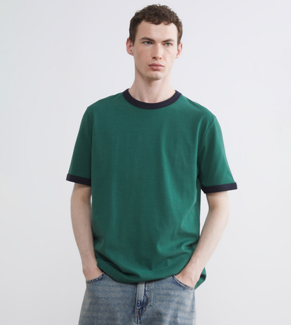اٍل سي واي كيكي  ملابس - أخضر Round Neck T-Shirts
