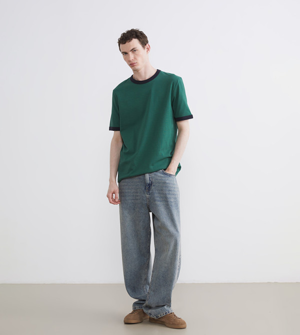 اٍل سي واي كيكي  ملابس - أخضر Round Neck T-Shirts