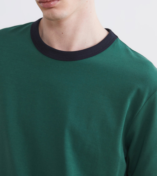 اٍل سي واي كيكي  ملابس - أخضر Round Neck T-Shirts